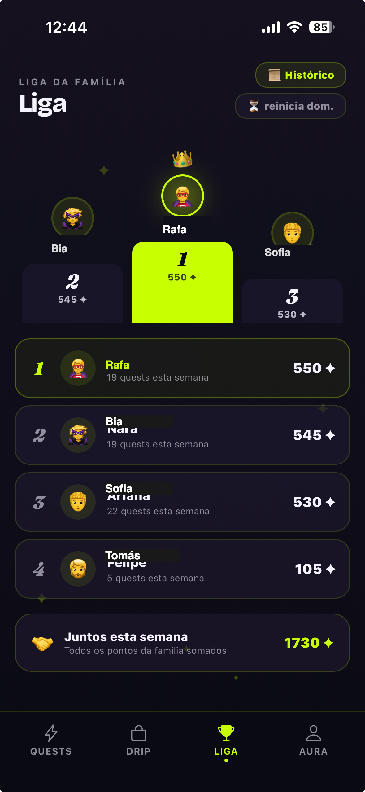 Halo · liga da família