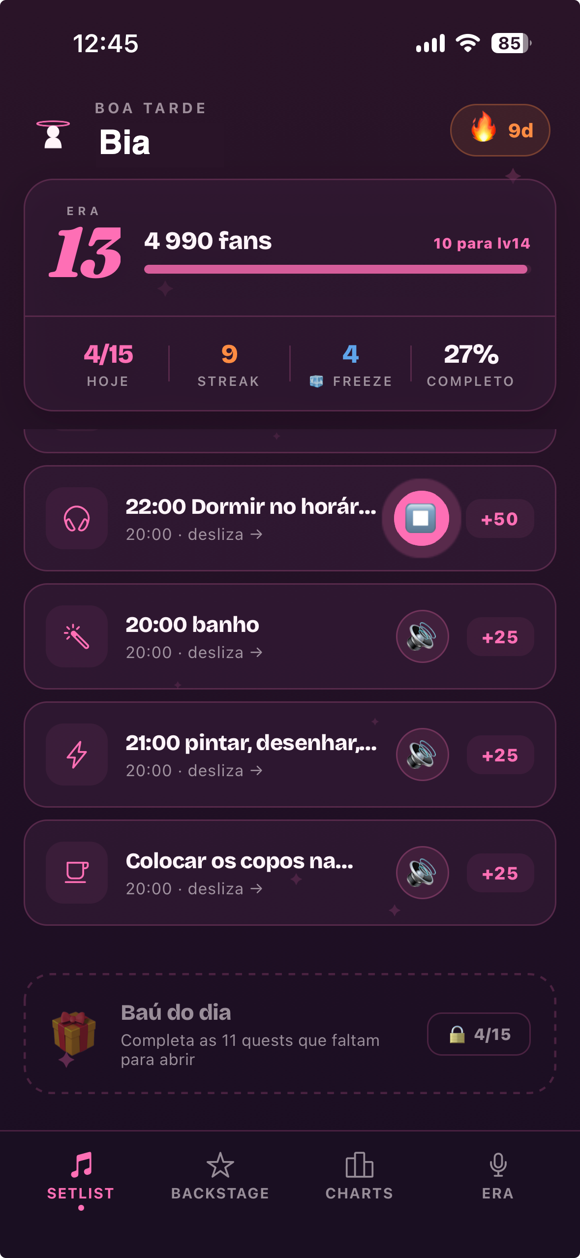 Halo · quests do dia, tema Stardust